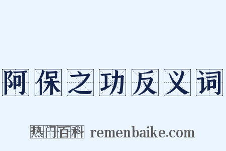 阿保之功反义词是什么意思的图片